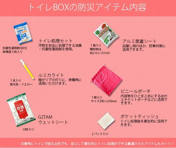 しっかりすわれる ワタシの防災「トイレBOX」　オールインワン非常用トイレ処理セット