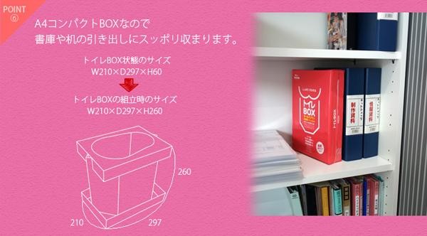 しっかりすわれる ワタシの防災「トイレBOX」　オールインワン非常用トイレ処理セット